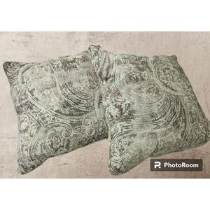 Pier 1 Imports velvet paisley throw pillows.  Set of 2